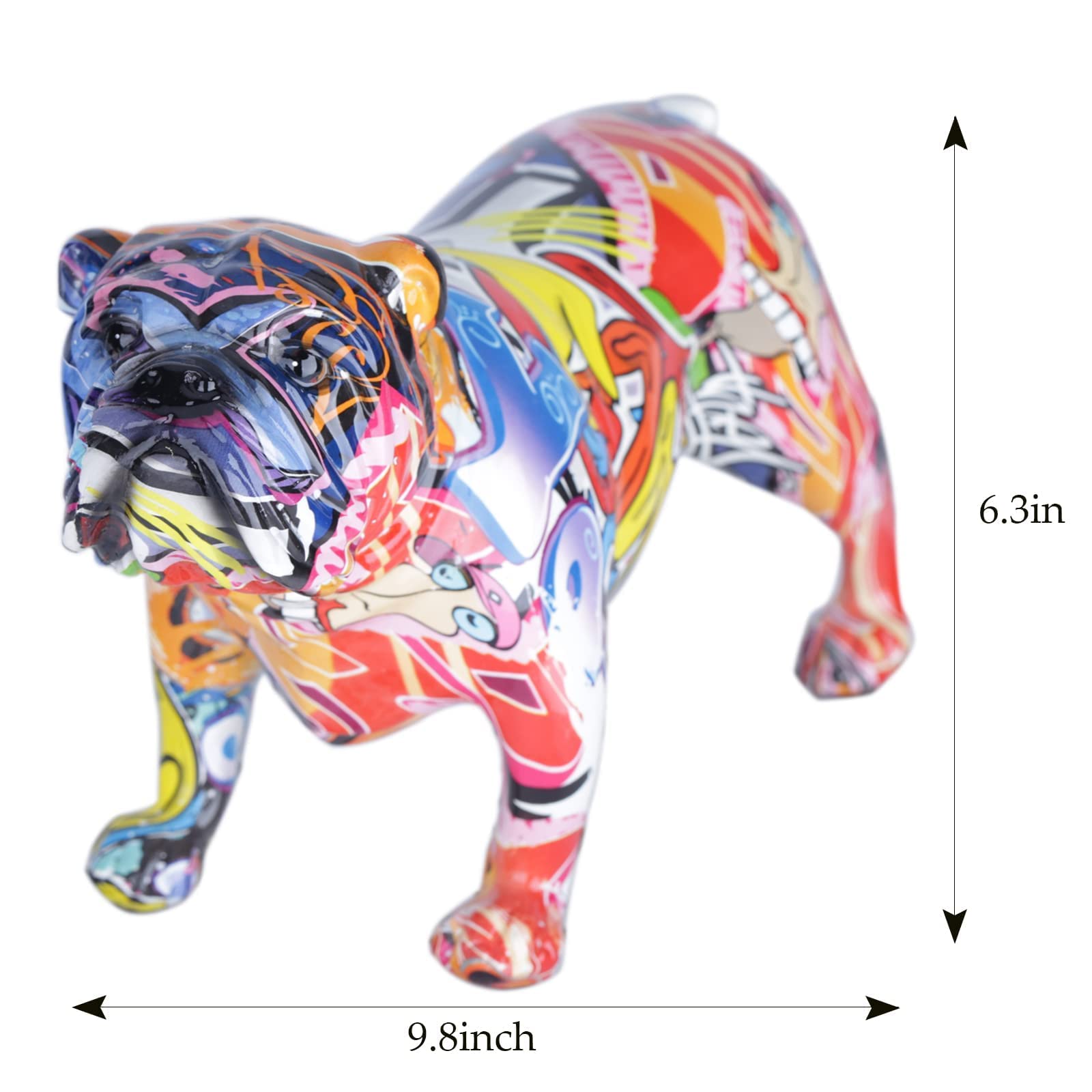 Amazon.co.jp: 動物 グラフィティ カラフル ブルドッグ フィギュア